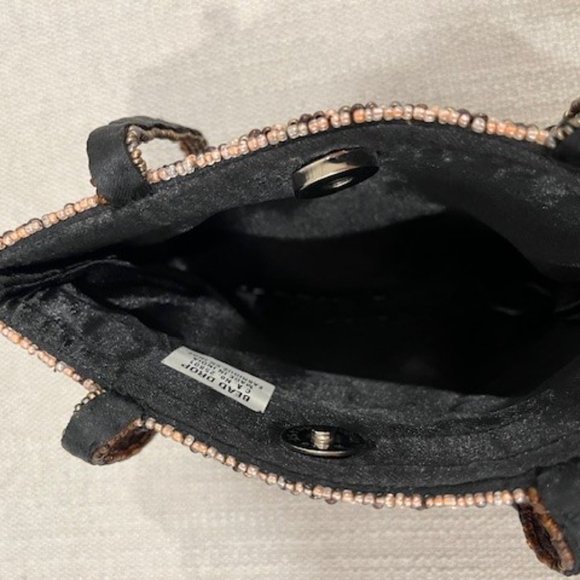 Vintage black mutli-colour beaded purse handbag - Picture 2 of 4